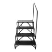 VEVOR RV Steps, 4-Step RV Stairs, 440 LBS Load Capacity, Thickened Carbon Steel, With Handrail, Non-Slip Steps for Safe Entry and Exit, Suit for RV, Trailer, Camper Steps