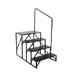VEVOR RV Steps, 4-Step RV Stairs, 440 LBS Load Capacity, Thickened Carbon Steel, With Handrail, Non-Slip Steps for Safe Entry and Exit, Suit for RV, Trailer, Camper Steps