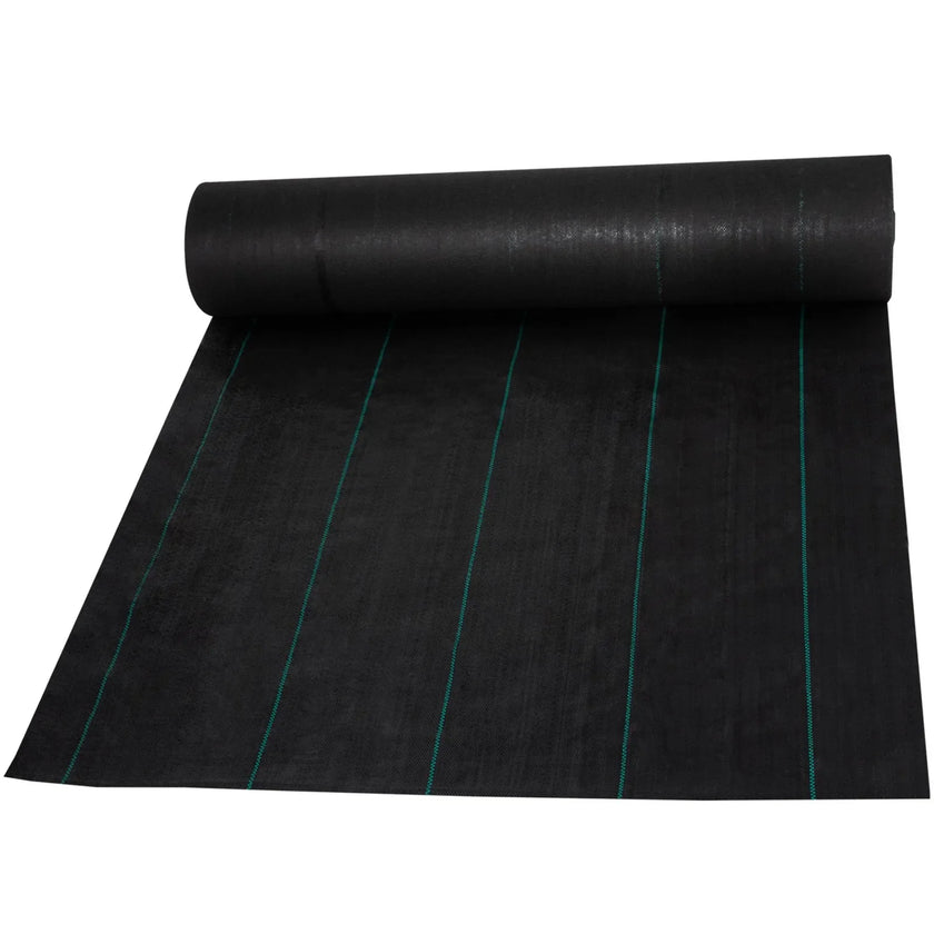 VEVOR Weed Barrier Landscape Fabric, 5 x 250 ft, 5 Oz Premium Woven Ground Cover Heavy Duty PP Material & Easy Setup, Single-Layer for Outdoor Garden, Lawn, Driveway, Black