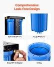 VEVOR RV Water Filter System 2-Cartridge with Basket for Campers Boats RVs Vans