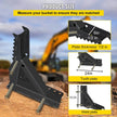 VEVOR Backhoe Excavator Thumb DIY Backhoe 24 inch Backhoe Excavator Thumb Attachments Weld 1/2 Inch Teeth Thick Steel Plate Assembly CNC Plasma Cut Bolt-On Design
