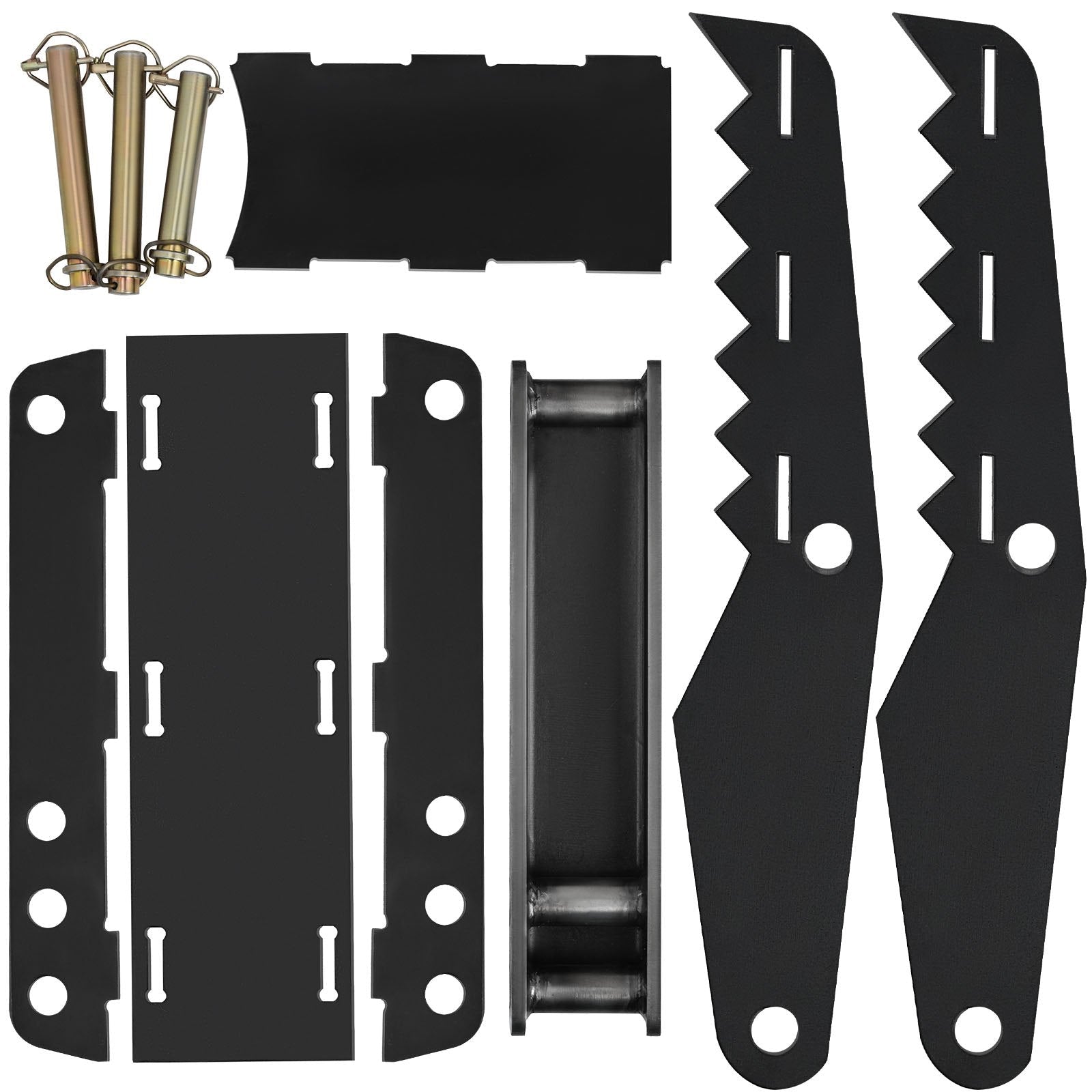 VEVOR Backhoe Excavator Thumb DIY Backhoe 24 inch Backhoe Excavator Thumb Attachments Weld 1/2 Inch Teeth Thick Steel Plate Assembly CNC Plasma Cut Bolt-On Design