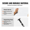 VEVOR Dust Barrier Poles 12 Ft with 4 Telescoping Poles Dust Barrier System
