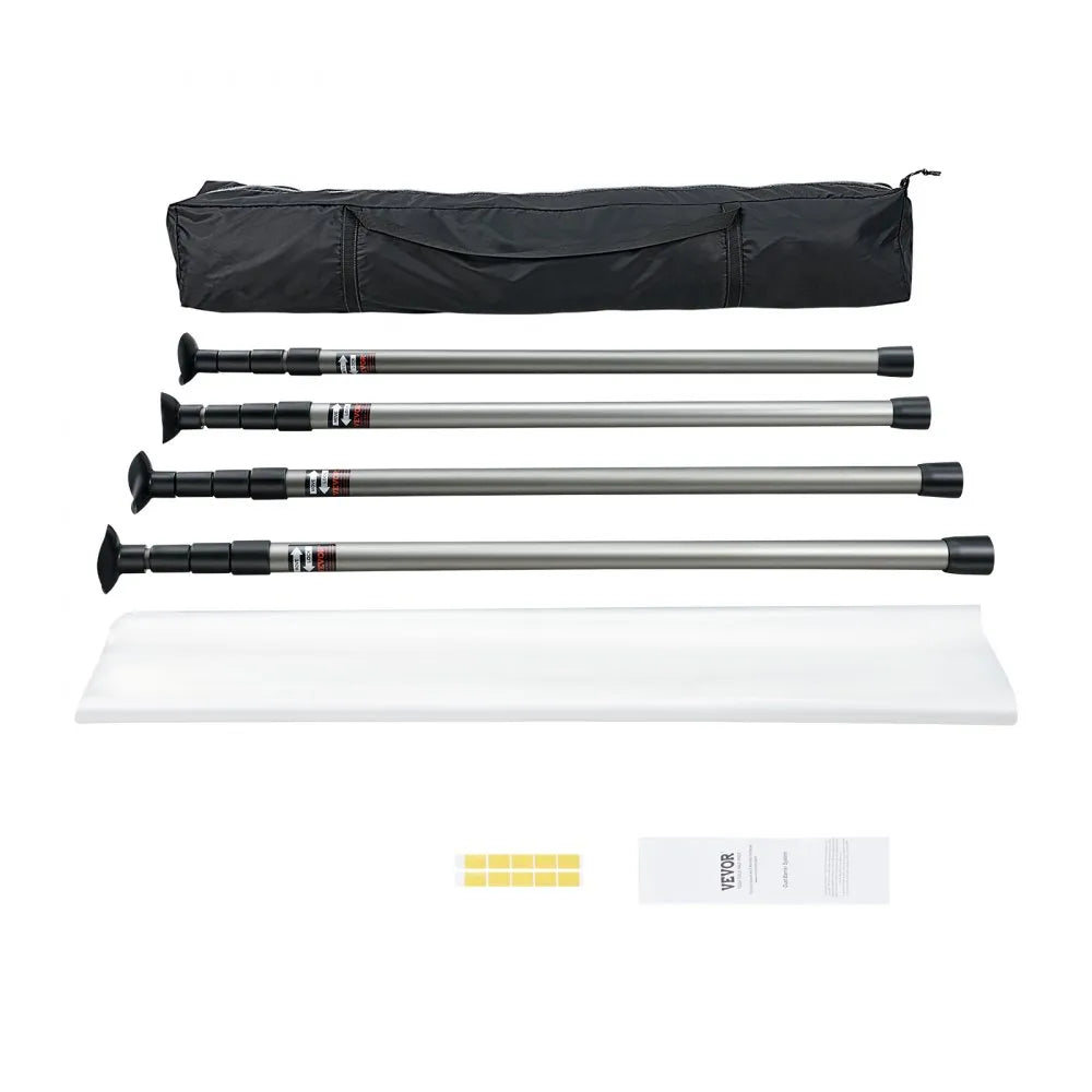 VEVOR Dust Barrier Poles 12 Ft with 4 Telescoping Poles Dust Barrier System