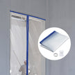 VEVOR Dust Barrier, 7.5 x 4 ft Dust Barrier Door Kit, with Magnetic Self-Closing Zipper, PE Construction Door Cover for Dust Containment, Reusable Dust Protection Wall for Living Room Bathroom Remodel
