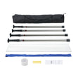 VEVOR Dust Barrier Poles, 12 Ft Barrier Poles, Dust Barrier System with 4 Telescoping Poles, Magnetic Zipper, Carry Bag and 32.8x13.12 Ft Plastic Film, for Interior Decoration, Painting