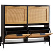 VEVOR Rattan Shoe Storage Cabinet Shoe Storage Organizer with 4 Flip Drawers