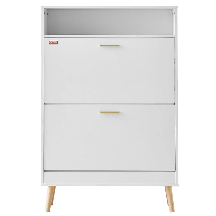 VEVOR Shoe Cabinet with 2 Flip Drawers, Shoe Storage Cabinet for Entryway, Free Standing Shoe Storage Organizer with Top Storage Cubby for Heels, Boots, Slippers in Hallway, Living Room