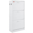 VEVOR Shoe Cabinet with 3 Flip Drawers, Shoe Storage Cabinet for Entryway, Free Standing Shoe Storage Organizer with Side Hooks for Heels, Boots, Slippers in Hallway, Living Room