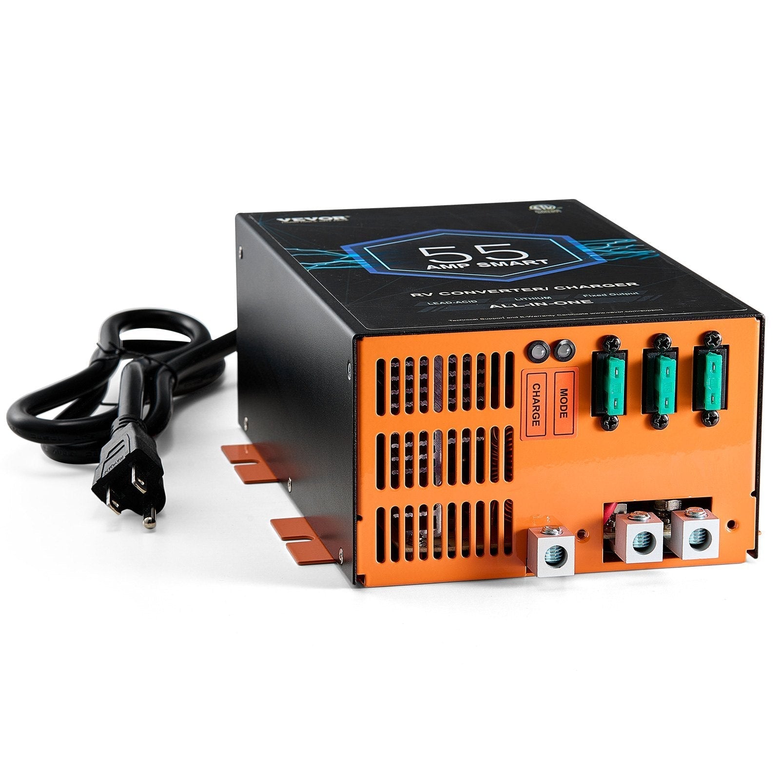 VEVOR RV Converter 55 Amp 110V AC to 12V DC RV Power Converter Battery Charger