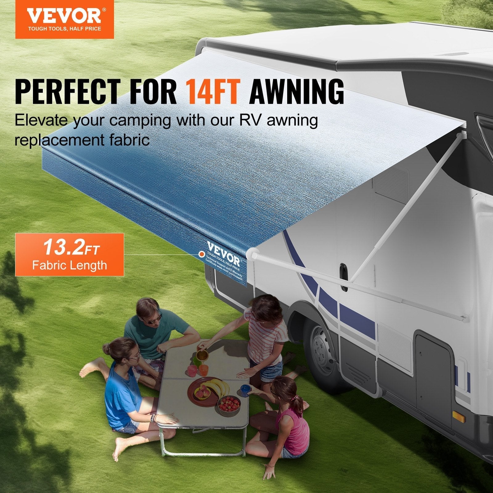 VEVOR RV Awning Fabric Replacement, 13'2