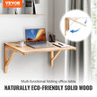 VEVOR Wall Mounted Folding Table, Wall Mounted Drop Leaf Tables, Solid Wood Floating Desk for Dining, Laundry Room, Office, 31.5