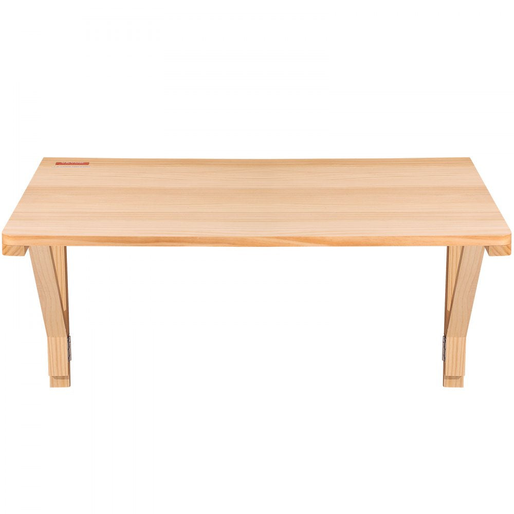 VEVOR Wall Mounted Folding Table, Wall Mounted Drop Leaf Tables, Solid Wood Floating Desk for Dining, Laundry Room, Office, 31.5