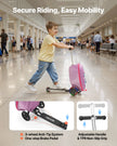 VEVOR Ride-on Luggage 20-inch Kids Scooter Suitcase with Flash Wheels Purple