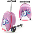 VEVOR Ride-on Luggage 20-inch Kids Scooter Suitcase with Flash Wheels Purple