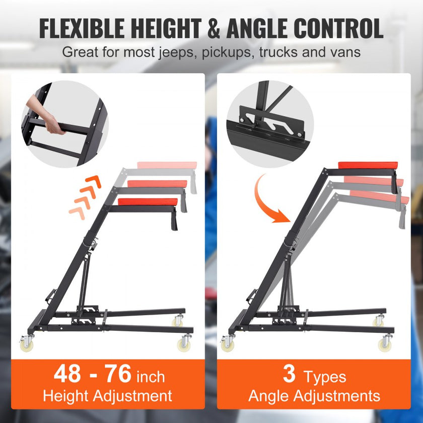 VEVOR Automotive Topside Creeper, with Adjustable Height 48