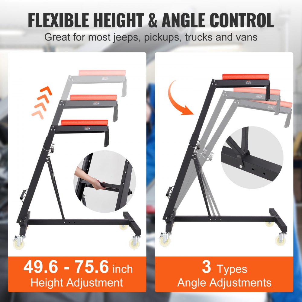 VEVOR Automotive Top Creeper, with Adjustable Height 49.6