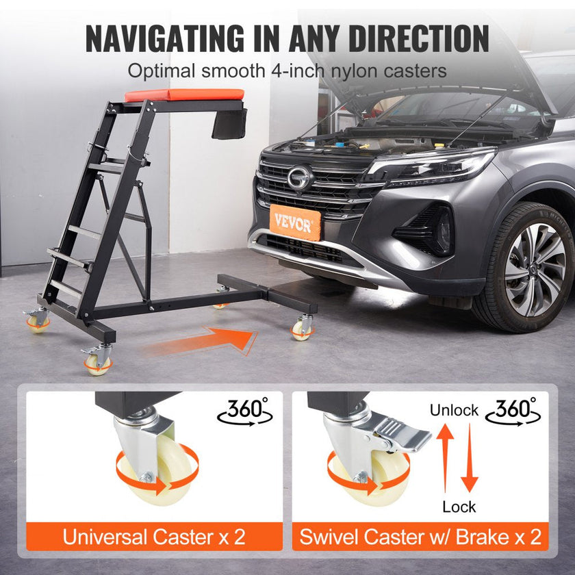 VEVOR Automotive Top Creeper, with Adjustable Height 49.6