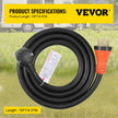 VEVOR Generator Cord, 15FT Generator Power Cord with Plug in & Out Pin of Inlet Box Side, 50AMP SS2-50R/CS6375 Style Inlets Cable, 12000W Extension Cord, 125/250V Power Tested to UL Standards
