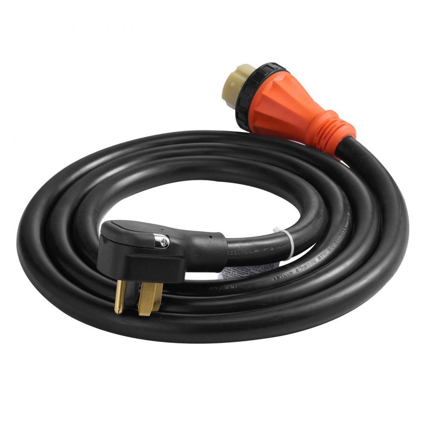 VEVOR Generator Cord, 15FT Generator Power Cord with Plug in & Out Pin of Inlet Box Side, 50AMP SS2-50R/CS6375 Style Inlets Cable, 12000W Extension Cord, 125/250V Power Tested to UL Standards