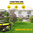 25' 50A RV Camp Power Cord Generator Cord 6/3 + 8/1 AWG NEMA 14-50P to Bare Wire
