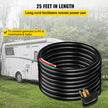25' 50A RV Camp Power Cord Generator Cord 6/3 + 8/1 AWG NEMA 14-50P to Bare Wire