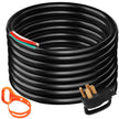 25' 50A RV Camp Power Cord Generator Cord 6/3 + 8/1 AWG NEMA 14-50P to Bare Wire