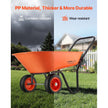 VEVOR Wheelbarrow Cart 2 Wheels Garden Dump Cart 397 lbs Yard Utility Cart