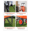 VEVOR Wheelbarrow Cart 2 Wheels Garden Dump Cart 397 lbs Yard Utility Cart