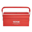 VEVOR Tool Box 14-inch 2-Tier 3-Tray Folding Cantilever Toolbox with Handle
