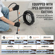 VEVOR Sectional Drain Cleaning Cable 100FTx5/8In & 7 Cutters for 0.8