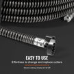 VEVOR Drain Cleaning Cable 66 FT x 5/8 Inch, Professional Sectional Drain Cleaner Cable with 7 Cutters for 0.8