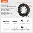 VEVOR Drain Cleaning Cable 66 FT x 5/8 Inch, Professional Sectional Drain Cleaner Cable with 7 Cutters for 0.8