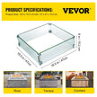 Fire Table Tempered Glass Wind Guard Fence 19