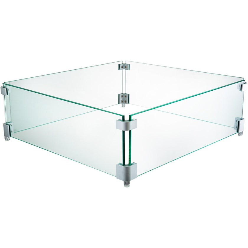 Fire Table Tempered Glass Wind Guard Fence 19