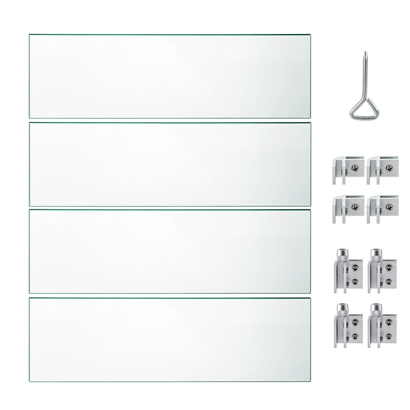 Fire Table Tempered Glass Wind Guard Fence 19
