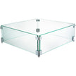 VEVOR Fire Pit Wind Guard 21 x 21 x 6 Inch Glass Flame Guard, Rectangle 5/16 Inch Thickness Glass Wind Guard Fence with Non-Slip Feet Clear Tempered Glass, for Propane, Gas, Fire Pits Pan/Table
