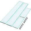VEVOR Fire Pit Wind Guard Fire Pit Tempered Glass Wind Guard Fence (29.5 x 13.6 x 4 Inch)