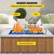 Fire Table Tempered Glass Wind Guard Fence 41.8