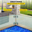 Fire Table Tempered Glass Wind Guard Fence 41.8