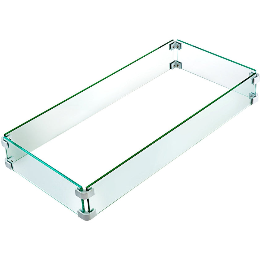 Fire Table Tempered Glass Wind Guard Fence 41.8
