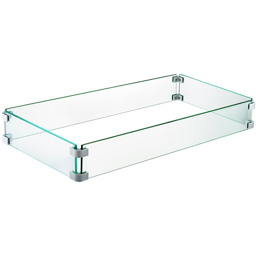 Fire Table Tempered Glass Wind Guard Fence 41.8