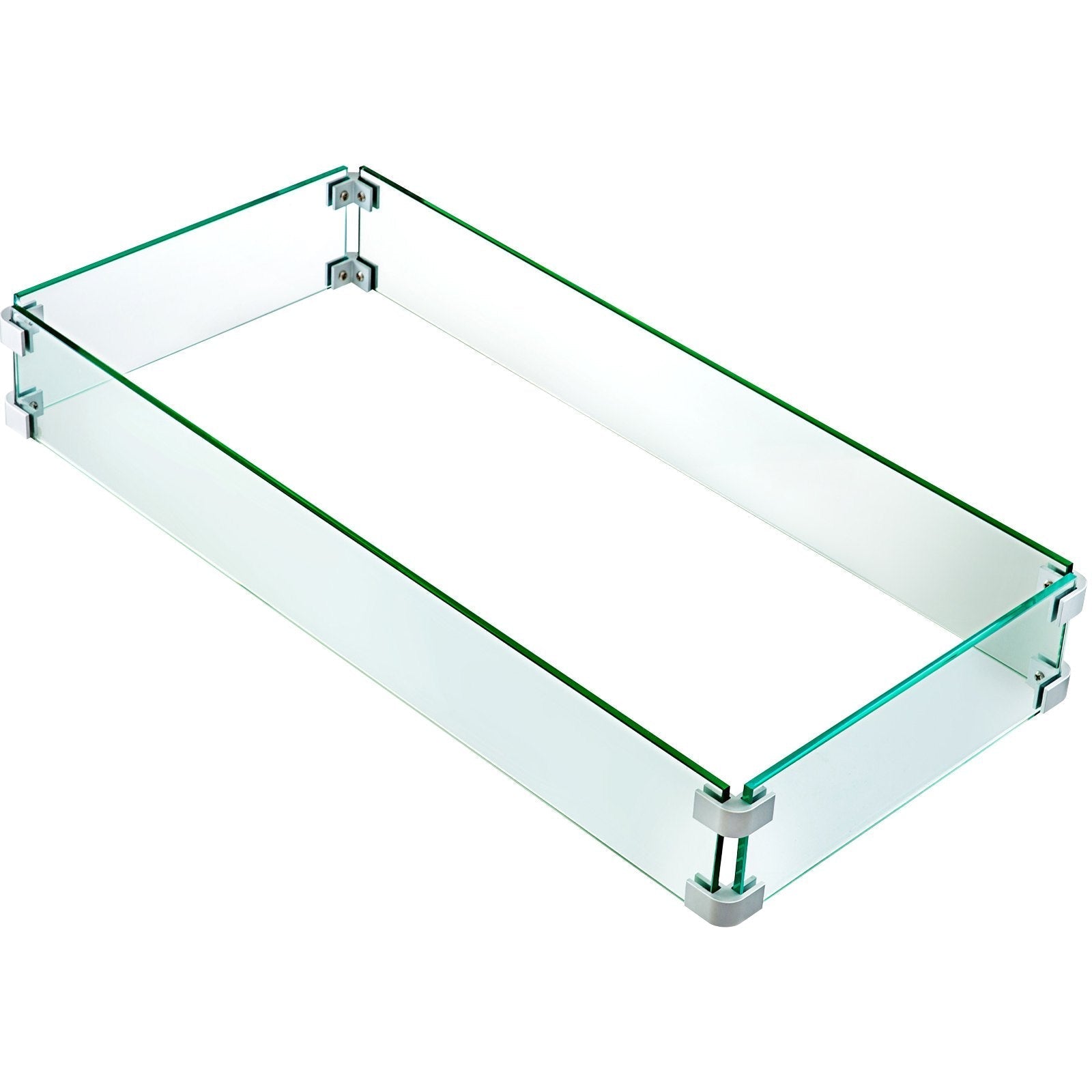 Fire Table Tempered Glass Wind Guard Fence 41.8
