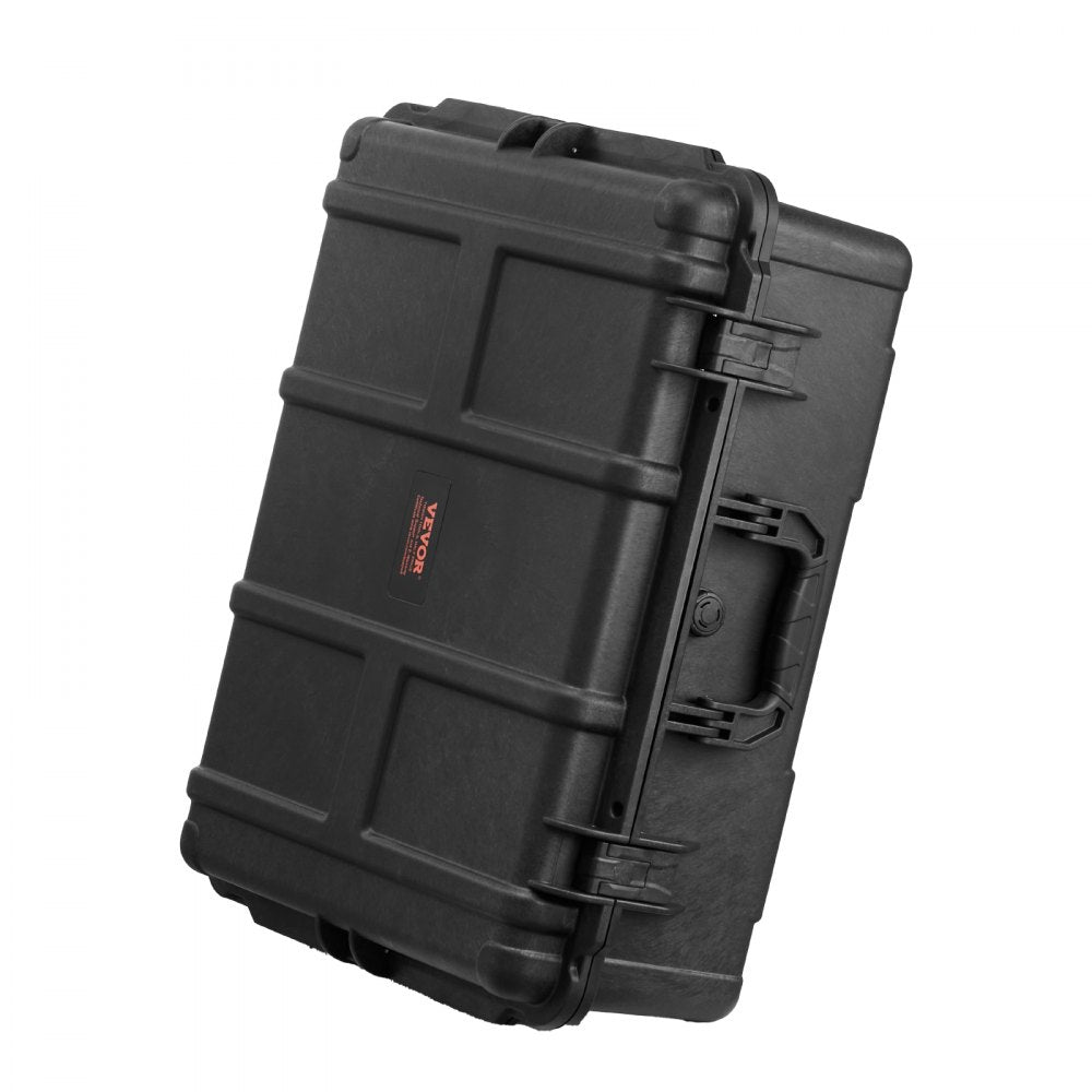 VEVOR 2.4 Cu.ft Weatherproof Hard Case with Handle Clips Padlock Holes Foam