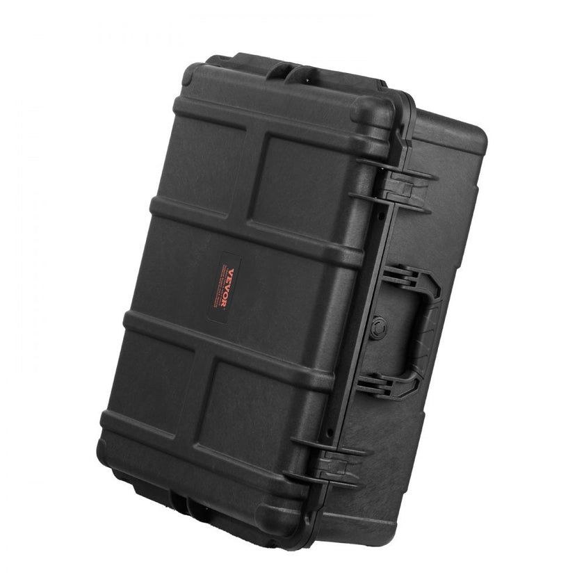 VEVOR 2.4 Cu.ft Weatherproof Hard Case with Handle Clips Padlock Holes Foam