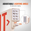 VEVOR LED Exit Sign with Emergency Lights, Two Heads Emergency Exit Light with Battery Backup, Combo Red Letter Fire Exit Lighting, Commercial Exit Signs for Business, White Tested to UL Standards