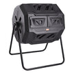 VEVOR Compost Bin, 43-Gal Dual Chamber Composting Tumbler, Large Tumbling Rotating Composter with 2 Sliding Doors and Steel Frame, BPA Free Composter Bin Tumbler for Garden, Kitchen, Yard, Outdoor