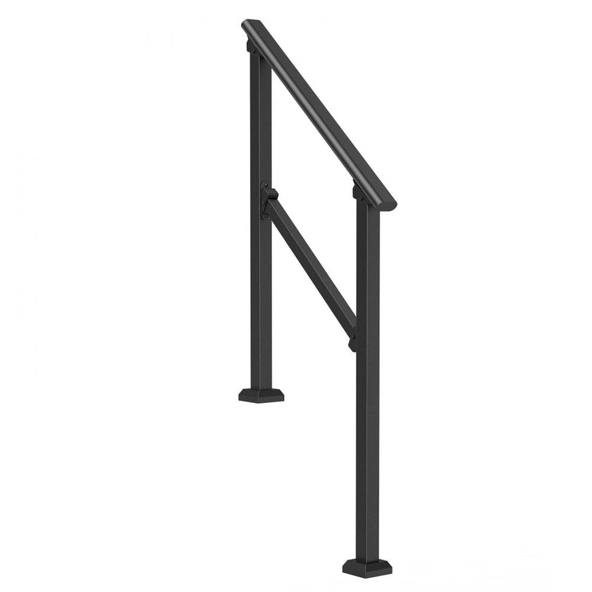 VEVOR 2-3 Handrails for Outdoor for Seniors Porch Deck Black Square Tube Steel