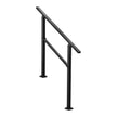 VEVOR Outdoor Handrails for 2-3 Step Stairs Black Square Tube Easy Install