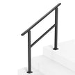 VEVOR Outdoor Handrails for 2-3 Step Stairs Black Square Tube Easy Install